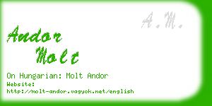 andor molt business card